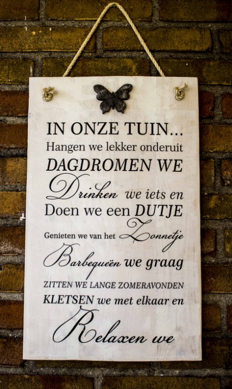 Tuintekstbord 2 aug. 2015