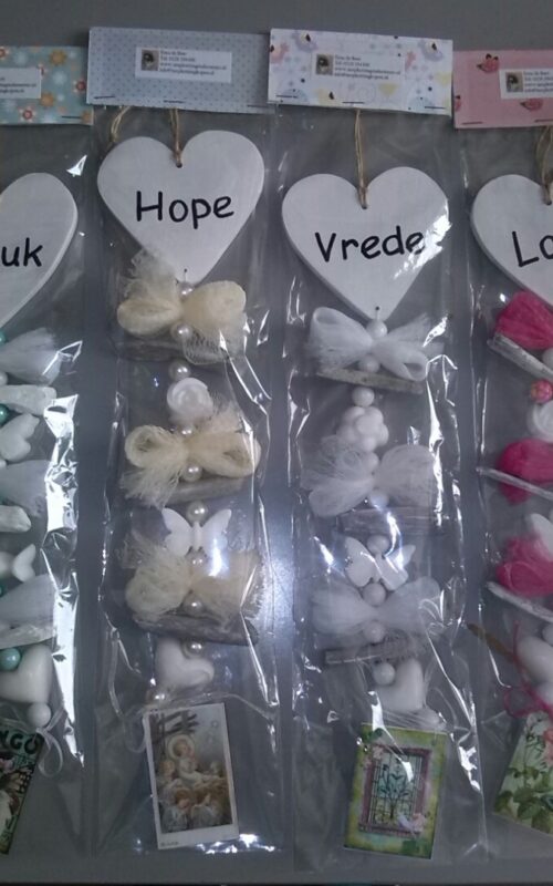 Zeepketting geluk, hope, vrede en love