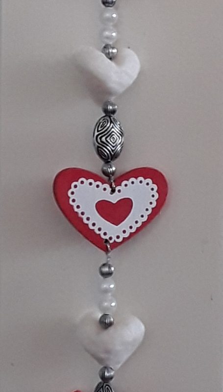 Valentijns zeepketting rood